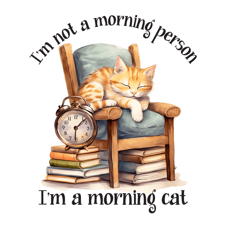 I_m - A - Morning - Cat - Back - To - School - Ready to Press DTF Transfers - Buy Bulk DTF