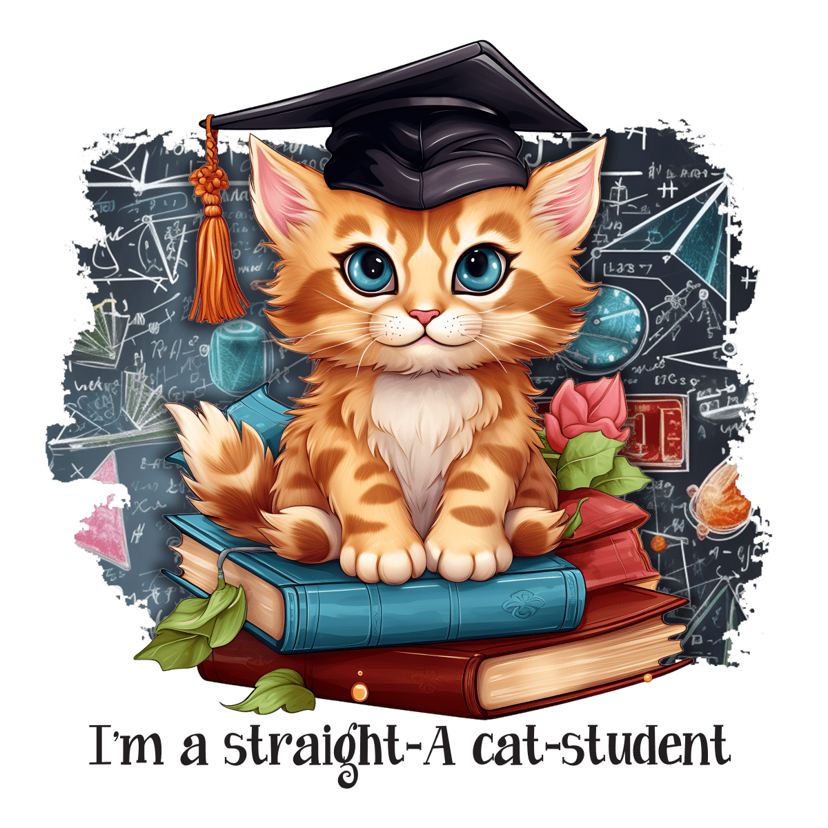 I_m - A - Straight - A - Cat - Student - Ready to Press DTF Transfers - Buy Bulk DTF