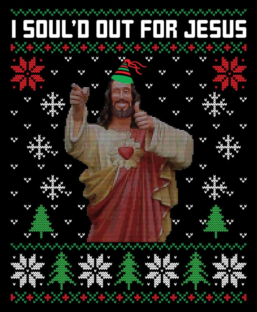 I Sould Out For Jesus Christmas Ugly Sweater Party Ready To Press DTF Transfer - Buy Bulk DTF