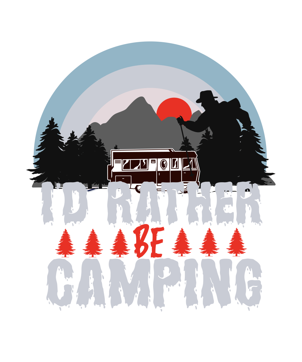 I'd Rather Be Camping 1 Ready To Press DTF Transfer - Buy Bulk DTF