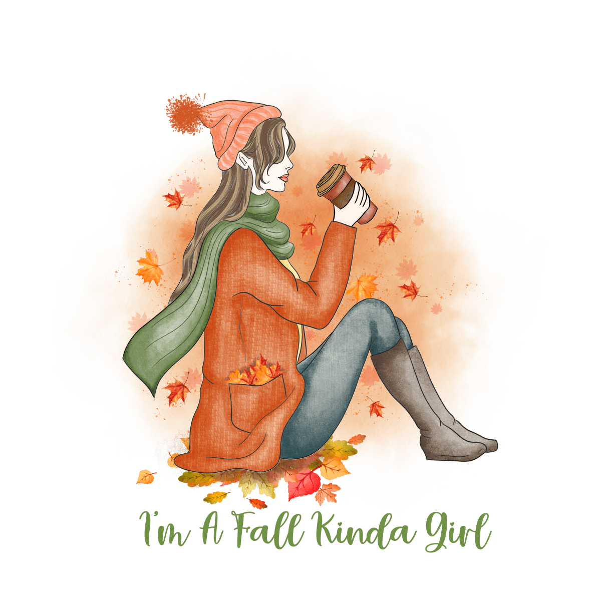 I'm A Fall Kinda Girl - Ready To Press DTF Transfer - Buy Bulk DTF