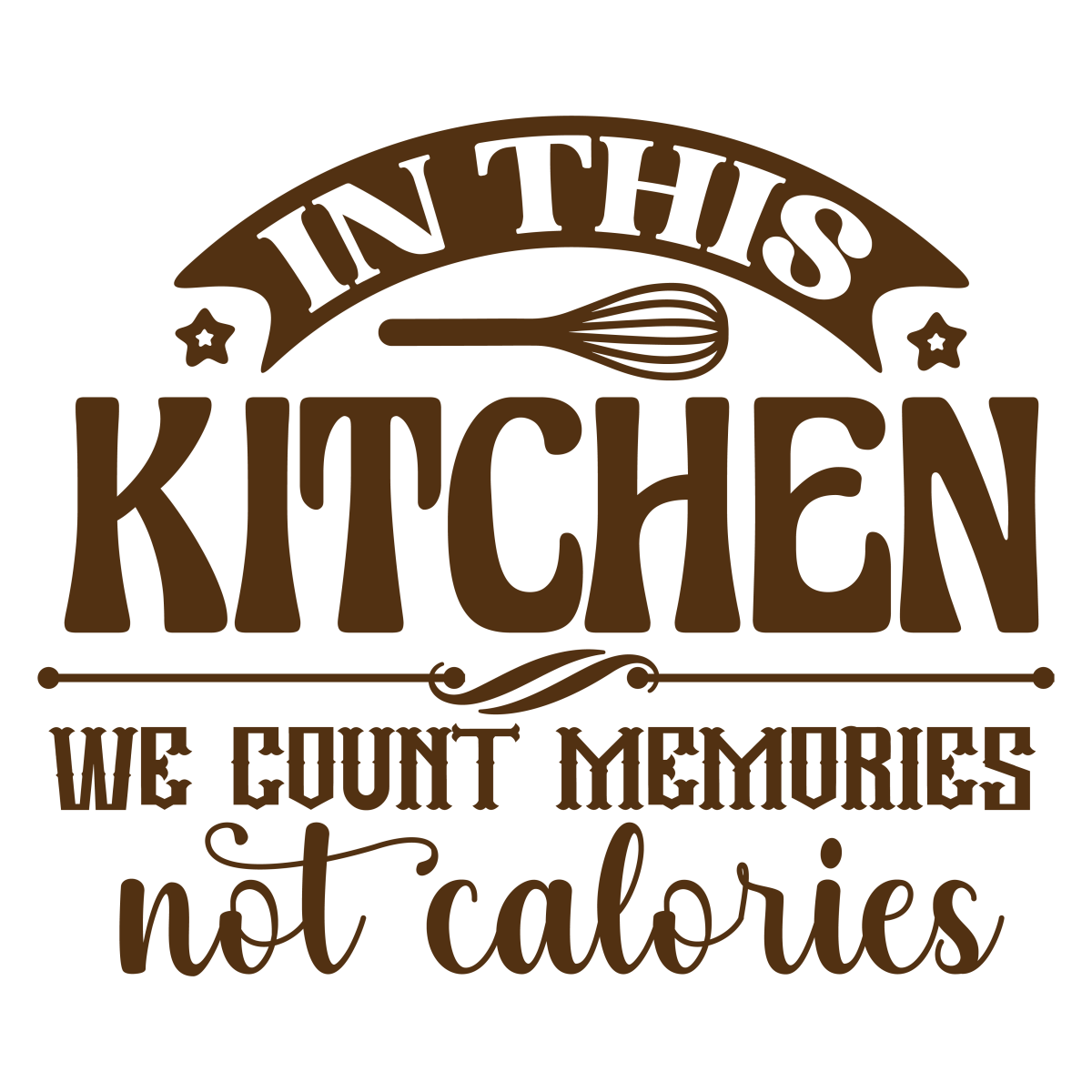 In This Kitchen We Count Memories Not Calories - Ready To Press DTF Transfers - Buy Bulk DTF