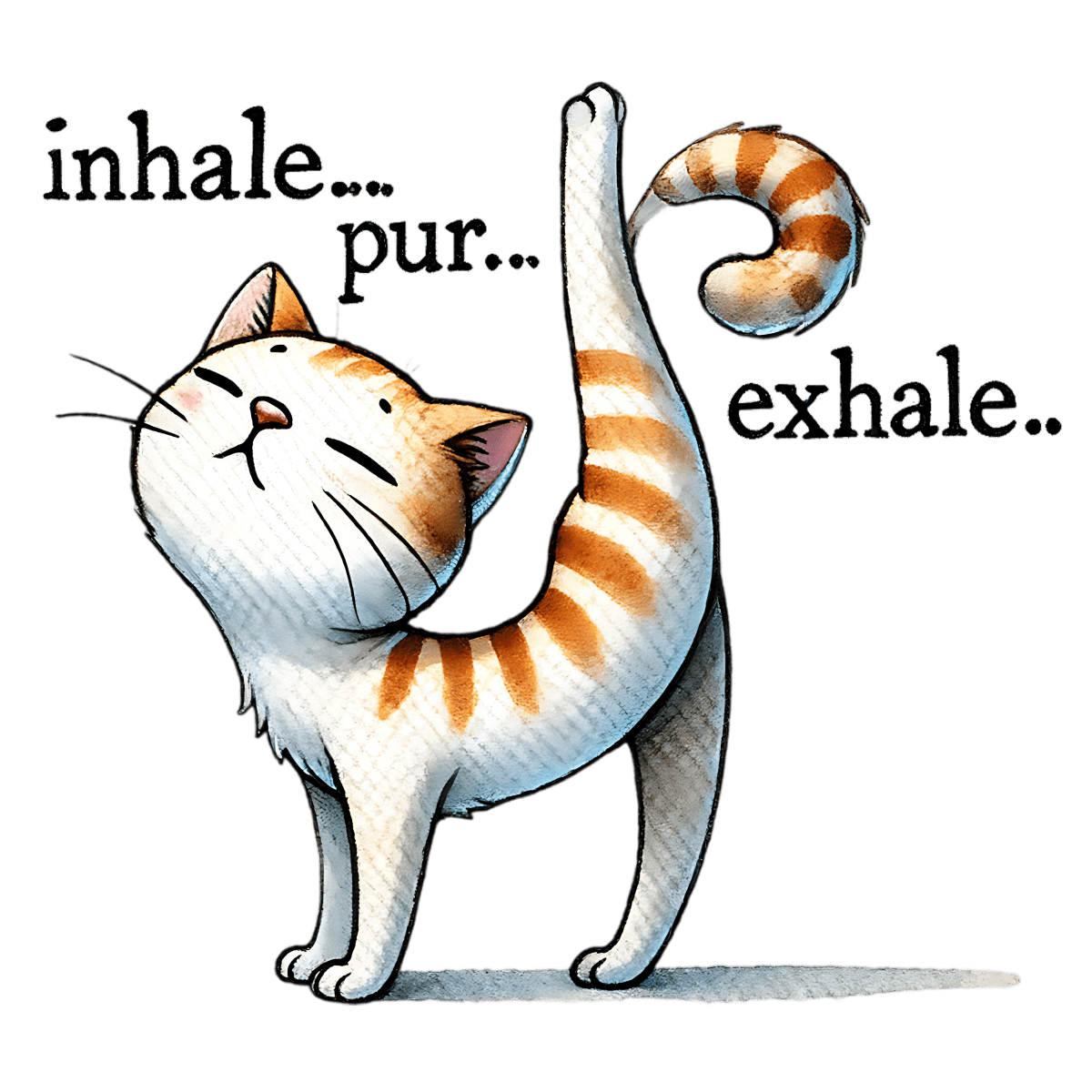 Inhale Purr Exhale - Ready To Press DTF Transfers - Buy Bulk DTF