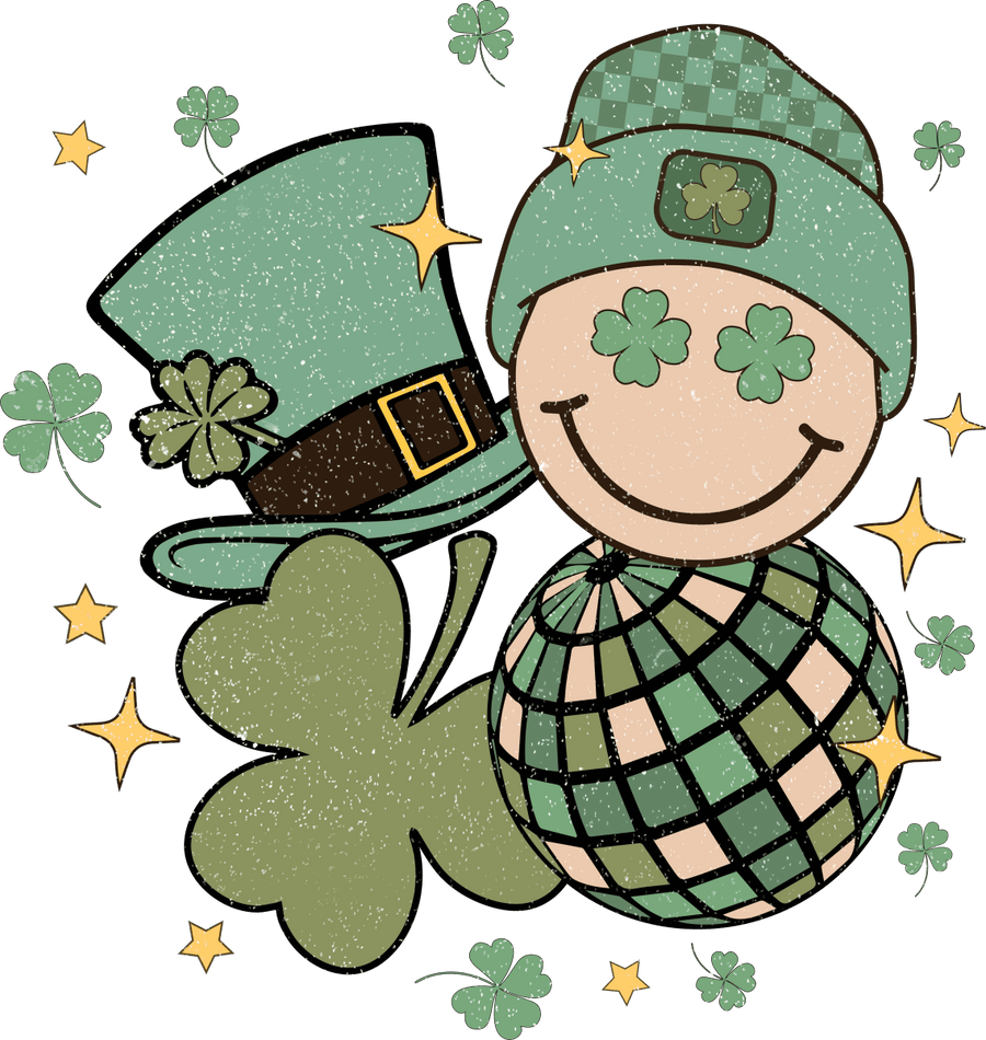 Irish Design Hat Clover Ready to Press DTF Transfer - Buy Bulk DTF