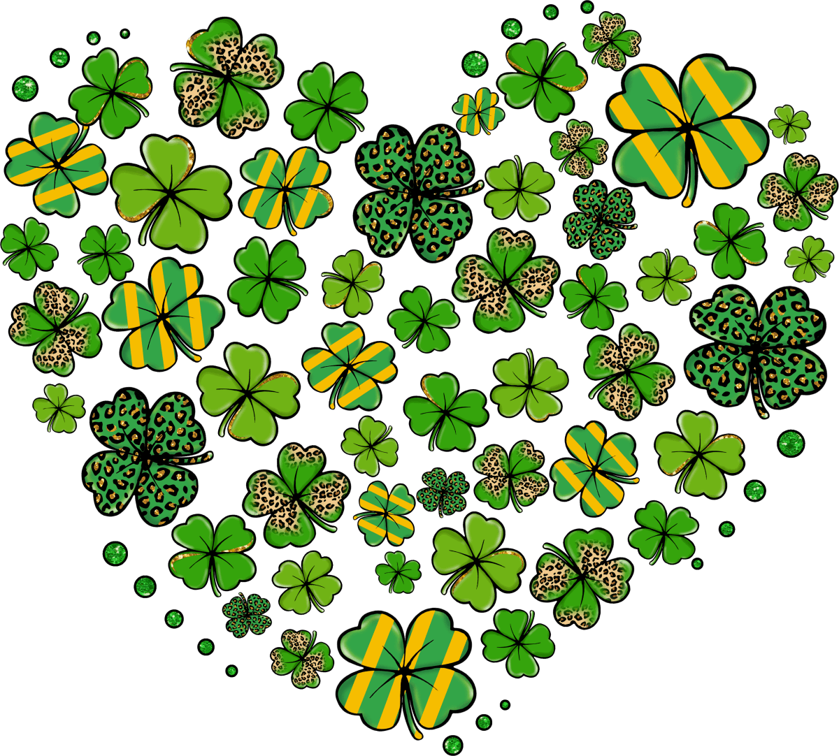 Irish Hearts Ready to Press DTF Transfer - Buy Bulk DTF