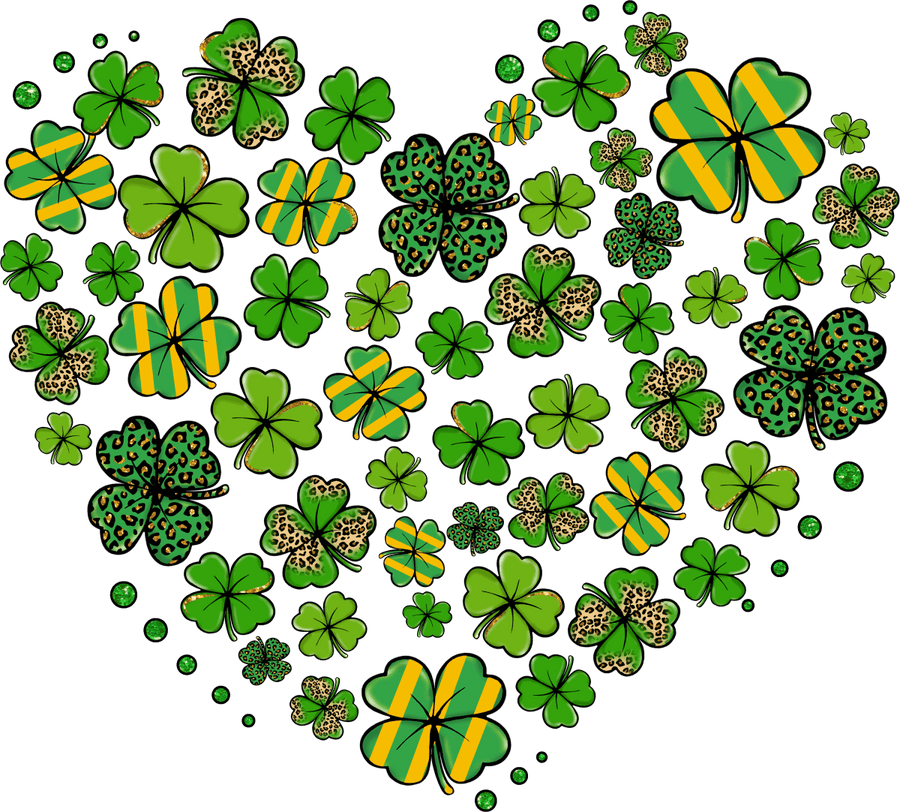 Irish Hearts Ready to Press DTF Transfer - Buy Bulk DTF