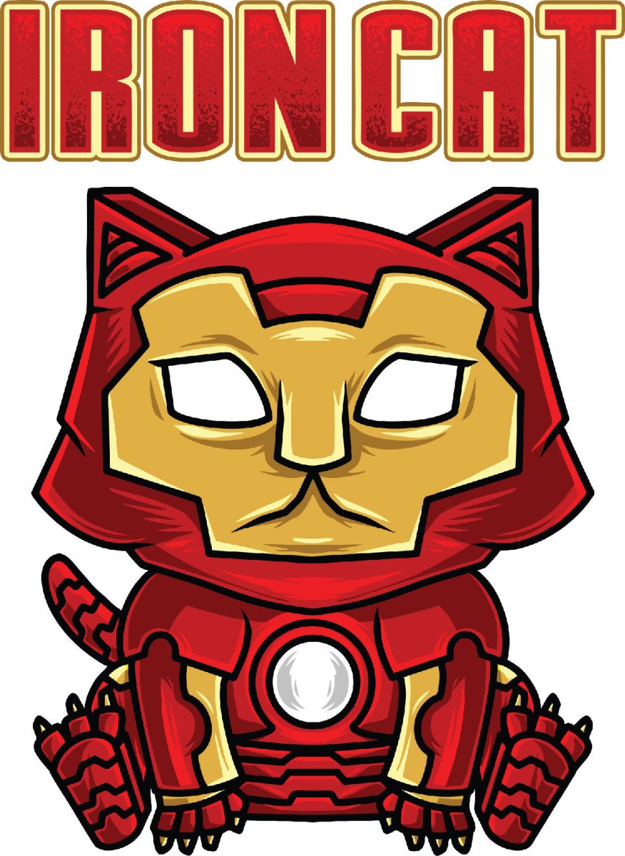 Iron Cat - Ready To Press DTF Transfer - Buy Bulk DTF