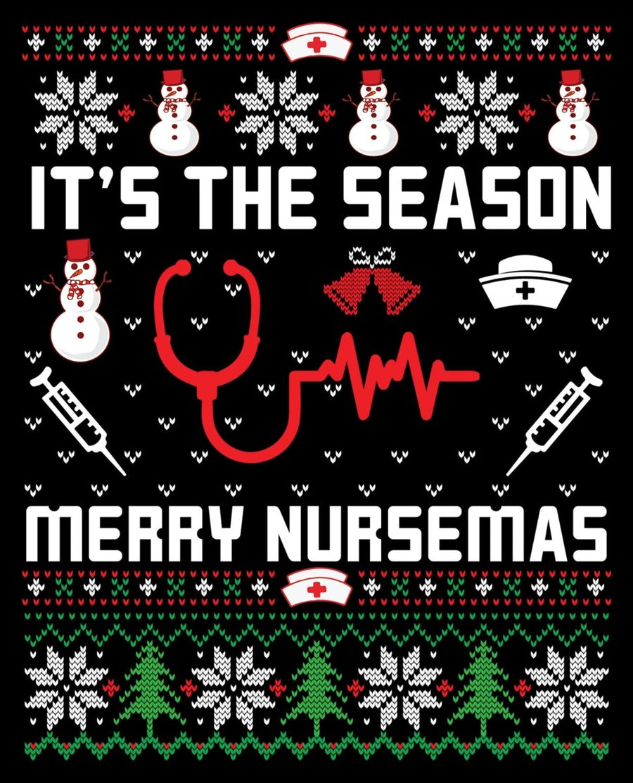 It's The Season Merry Nursemas Ugly Sweater Party Ready To Press DTF Transfer - Buy Bulk DTF