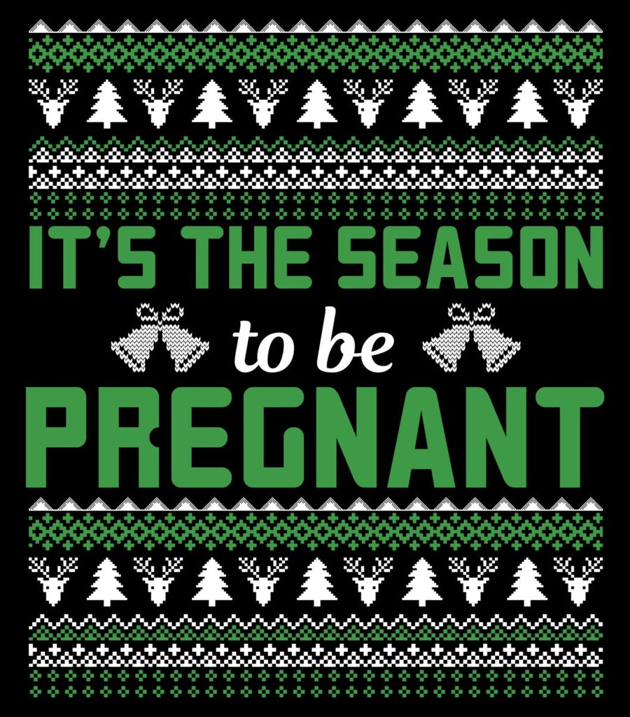 Its The Season To Be Pregnant Ugly Sweater Party Ready To Press DTF Transfer - Buy Bulk DTF