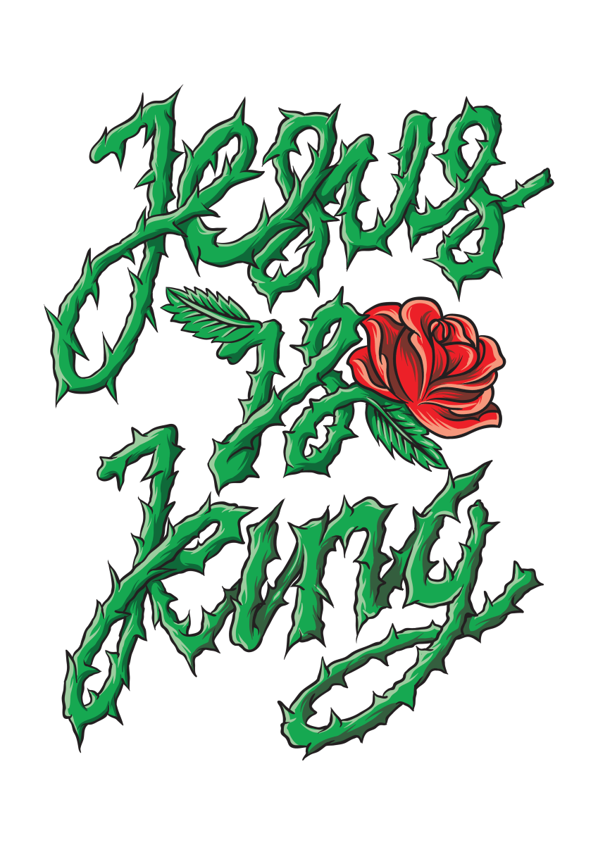 Jesus Is King Rose Ready To Press DTF Transfer - Buy Bulk DTF