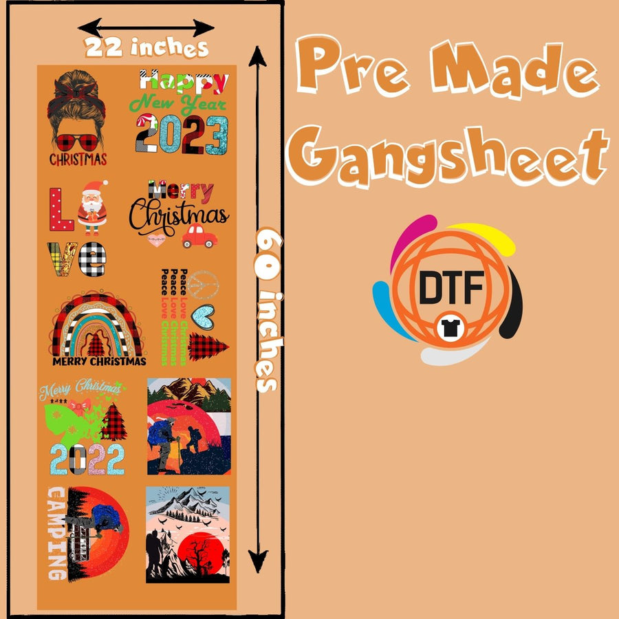 Jingle Bell Crew Premade DTF Gangsheet - Buy Bulk DTF