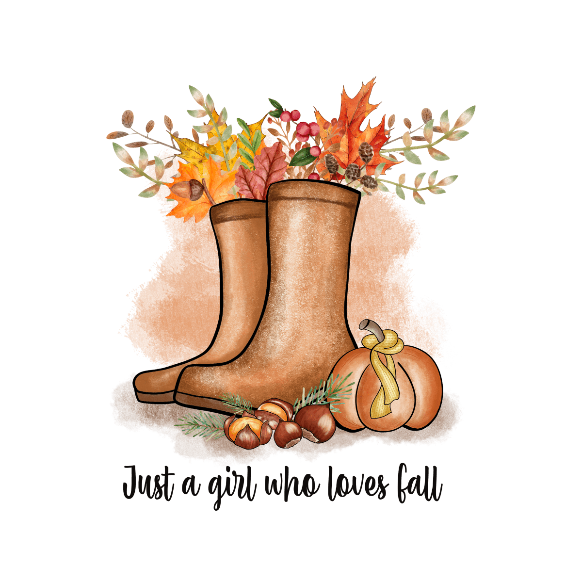 Just A Girl Who Love Fall - Ready To Press DTF Transfer - Buy Bulk DTF