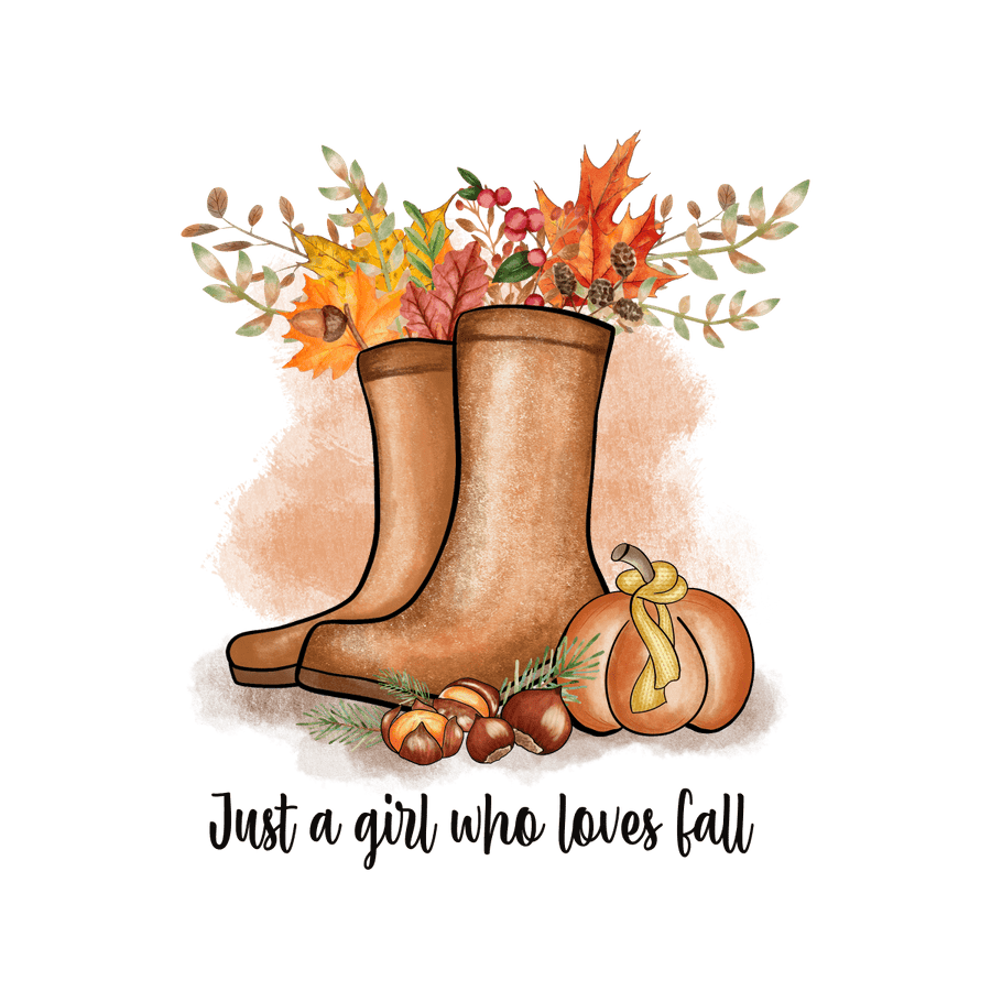 Just A Girl Who Love Fall - Ready To Press DTF Transfer - Buy Bulk DTF