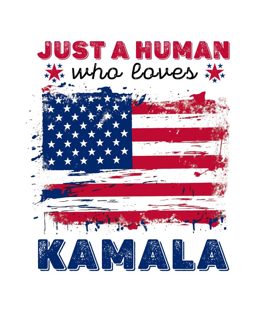 Just Human Who Loves Kamala - Ready To Press DTF Transfers - Buy Bulk DTF
