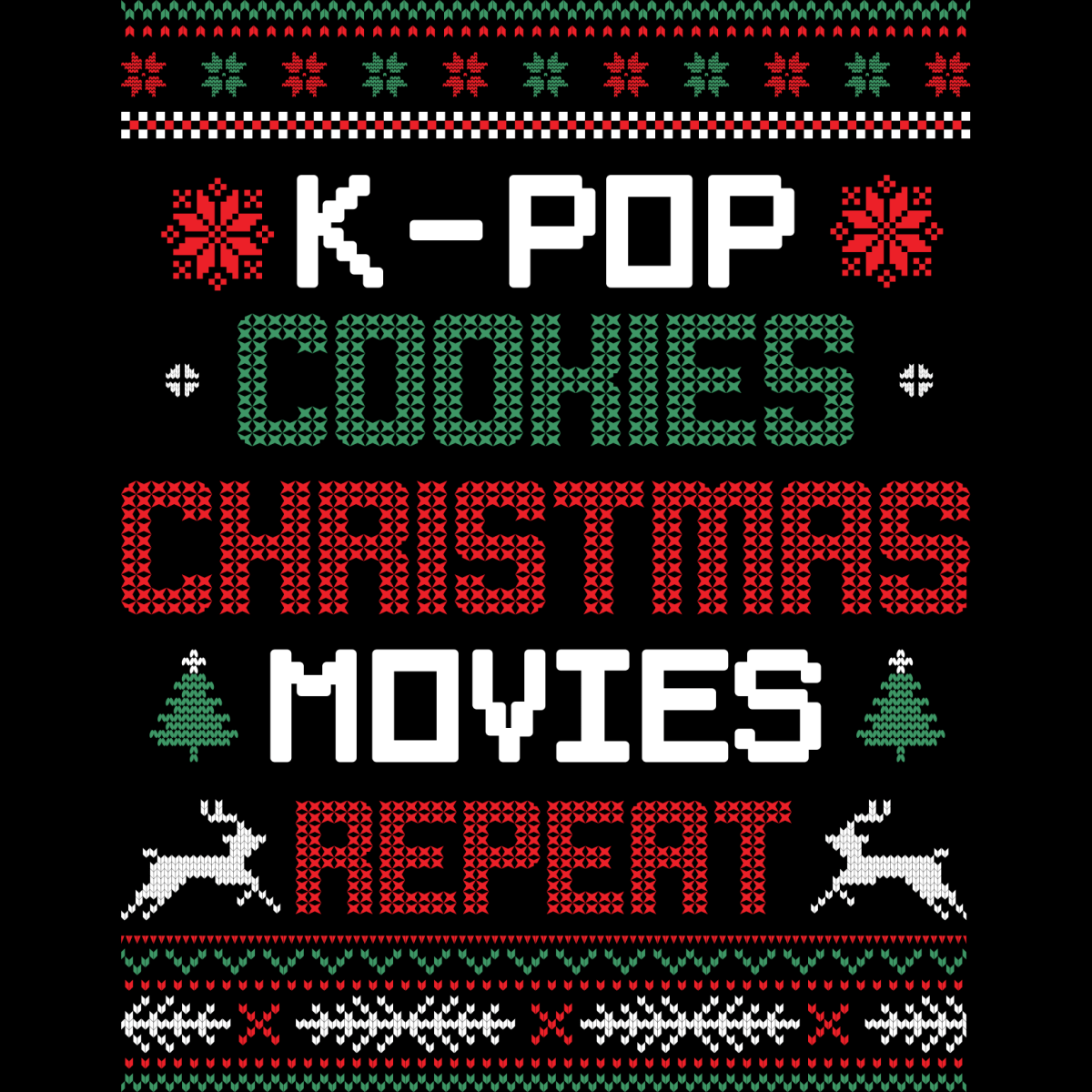 K - pop Cookies Christmas Movies Repeat - Ready to Press DTF Transfers - Buy Bulk DTF