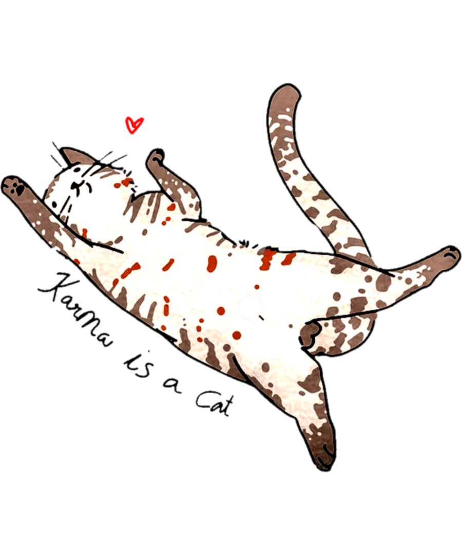 Karma is my Cat - Ready To Press DTF Transfers - Buy Bulk DTF
