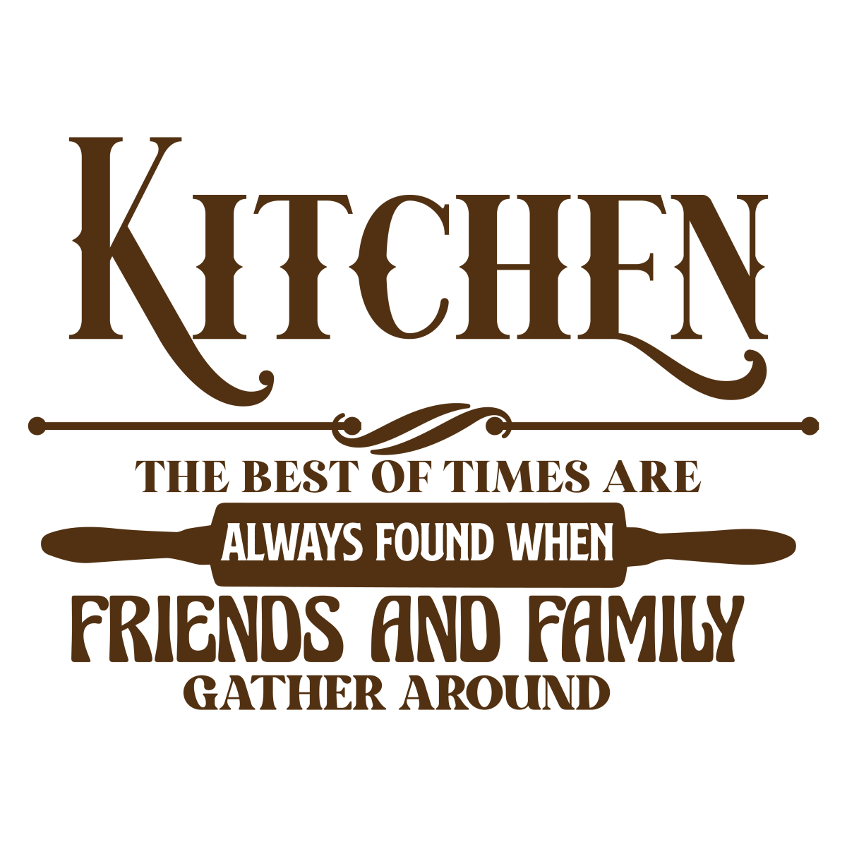 Kitchen The Best Of Times Are Always Found When Friends And Family Gather Around - Ready To Press DTF Transfers - Buy Bulk DTF