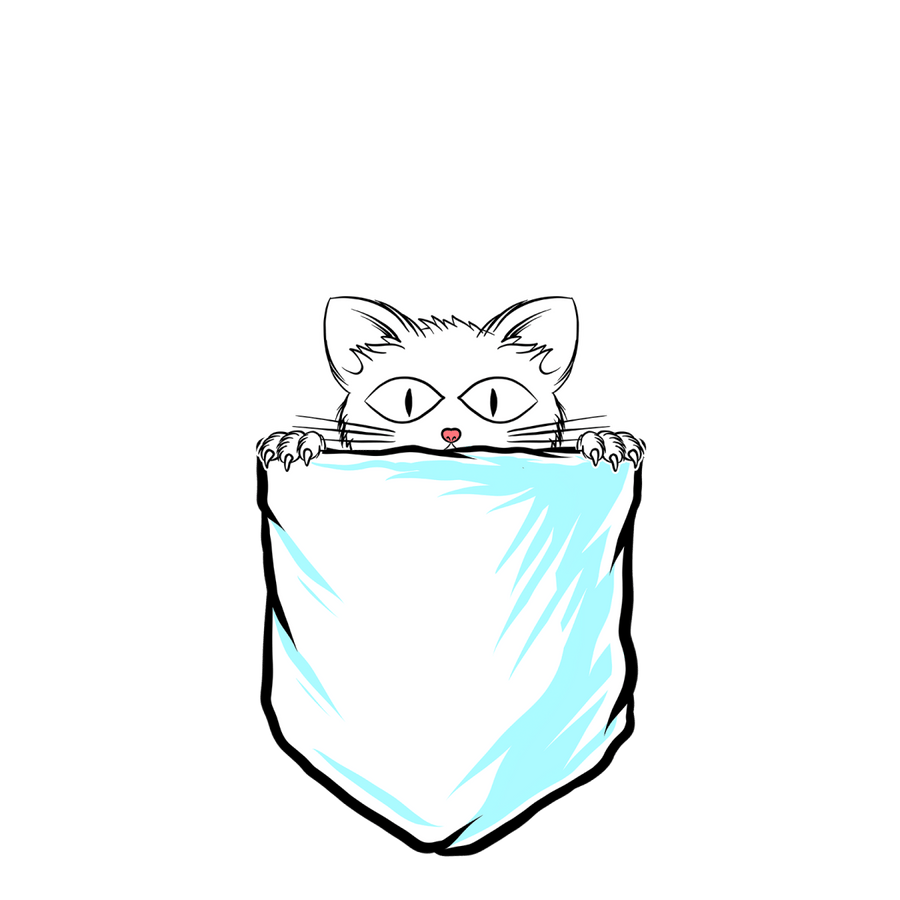 Kitten Pocket - Ready To Press DTF Transfers - Buy Bulk DTF