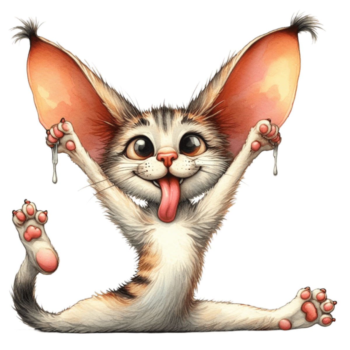 Kitty Calmness - Ready To Press DTF Transfers - Buy Bulk DTF