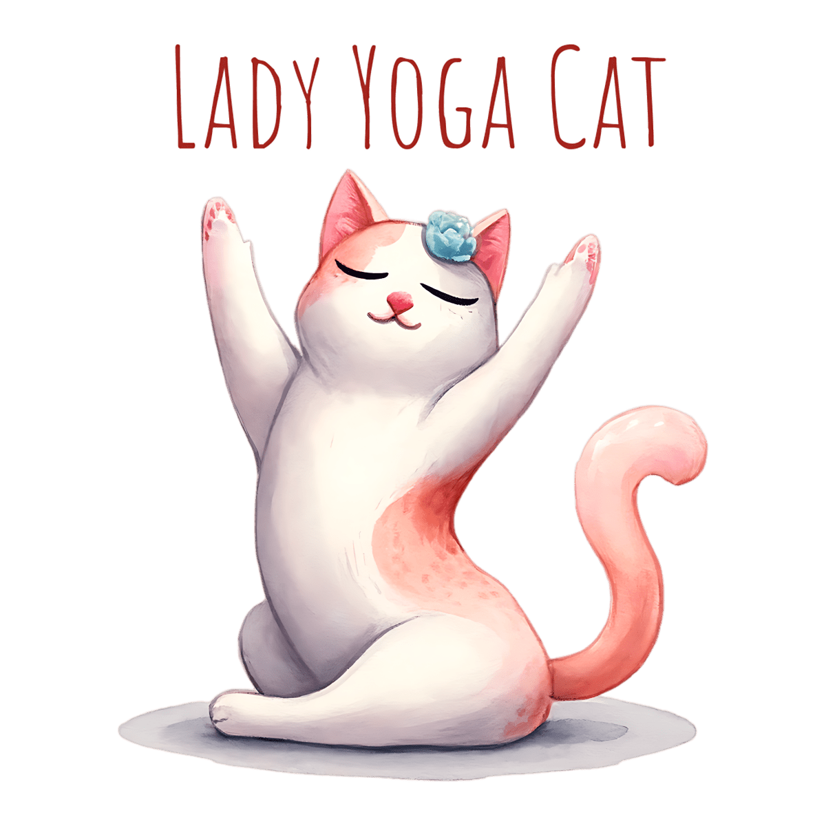 Lady Yoga Cat - Ready To Press DTF Transfers - Buy Bulk DTF