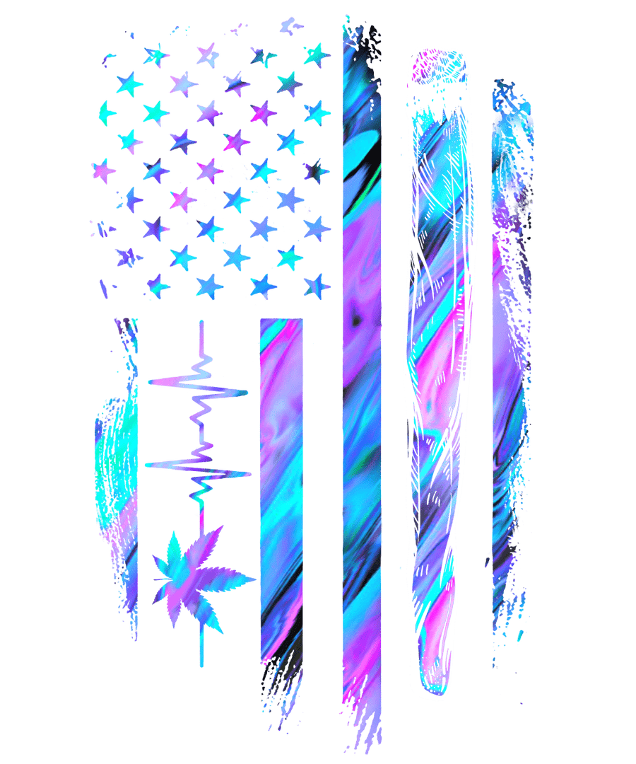 Leaf American flag (weed) 02 Ready To Press DTF Transfer - Buy Bulk DTF