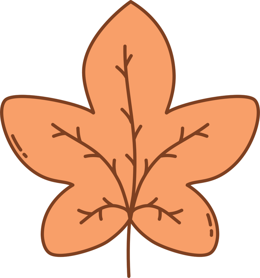 Leaf - Sweetgum - Orange - Ready To Press DTF Transfer - Buy Bulk DTF