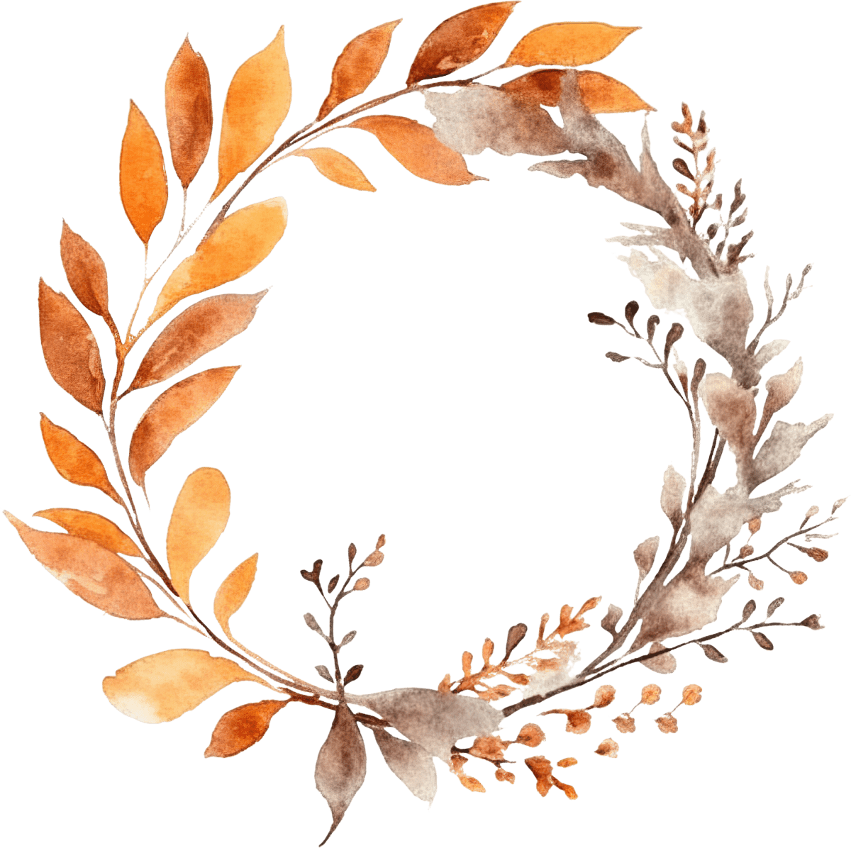 Leaf Wreath 03 - Ready To Press DTF Transfers - Buy Bulk DTF