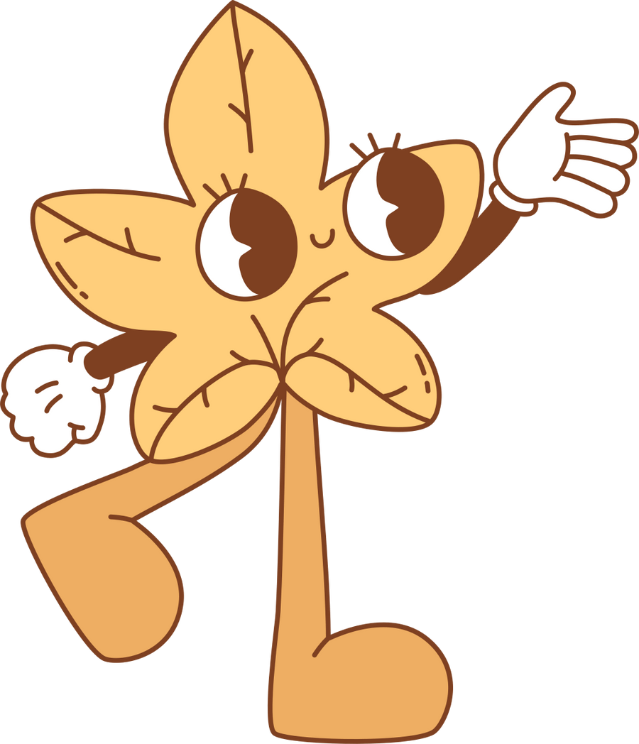 Leaf - Yellow - Walking - Ready To Press DTF Transfer - Buy Bulk DTF