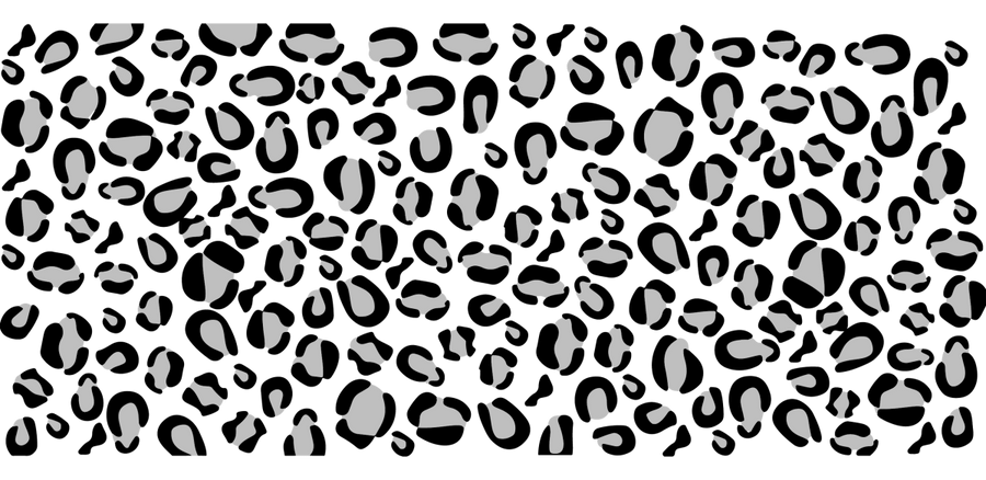 Leopard Gray UV DTF Libbey Glass Wrap - Buy Bulk DTF