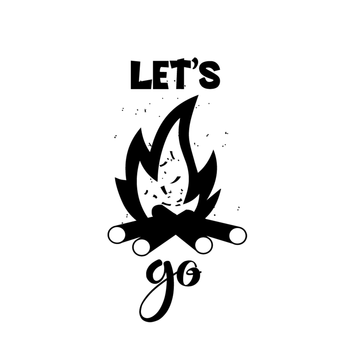 Lets Go Campfire - Ready To Press DTF Transfers - Buy Bulk DTF