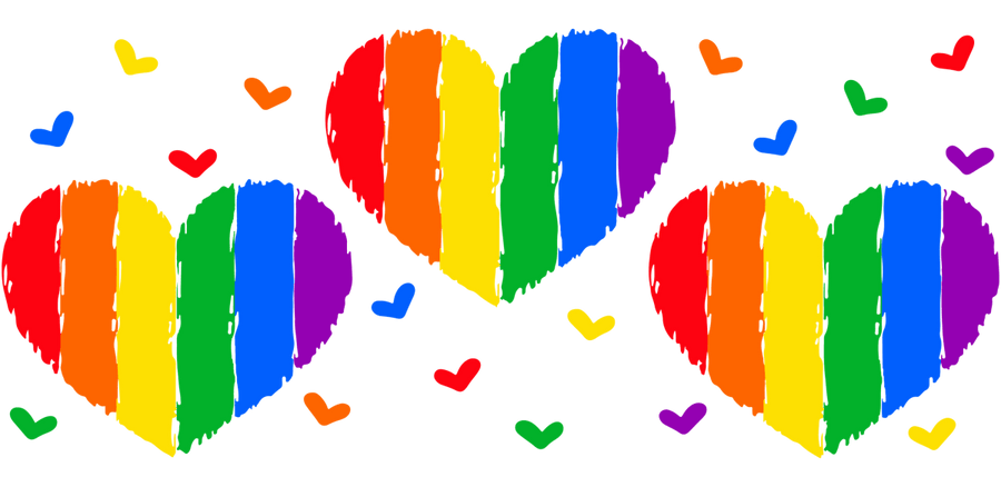 LGBTQ Mini Heart - UV DTF Libbey Glass Wrap - Buy Bulk DTF