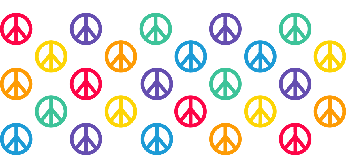 LGBTQ Peace - UV DTF Libbey Glass Wrap - Buy Bulk DTF