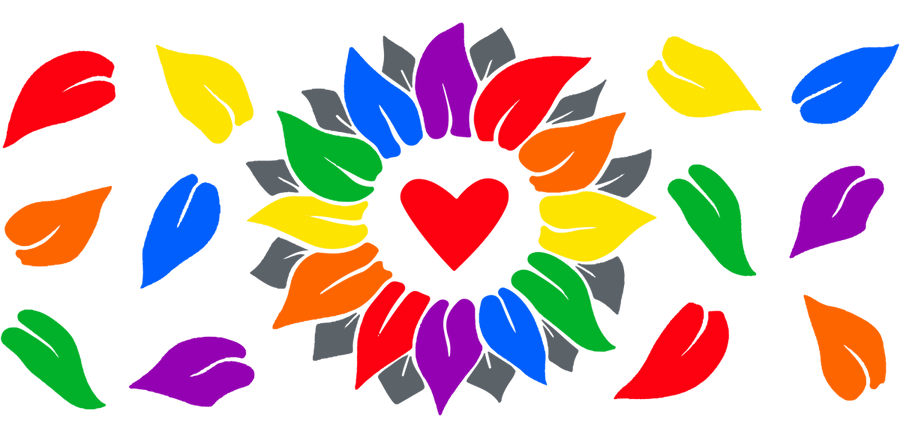 LGBTQ Sunflower - UV DTF Libbey Glass Wrap - Buy Bulk DTF