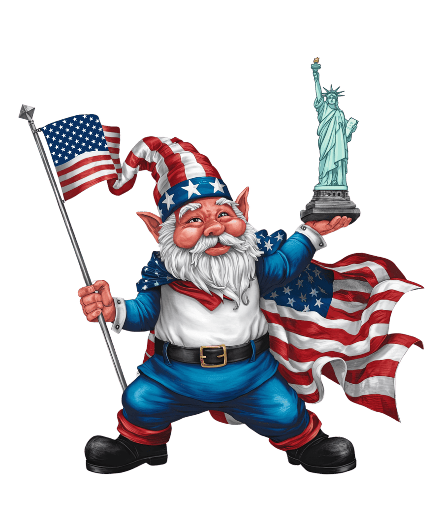 Liberty Gnome Stars - Ready To Print DTF Transfers - Buy Bulk DTF