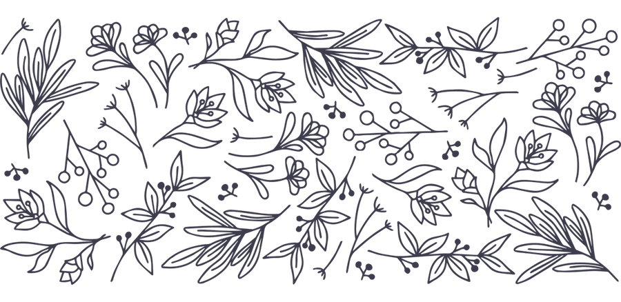 Line Flowers - UV DTF Libbey Glass Wrap - Buy Bulk DTF