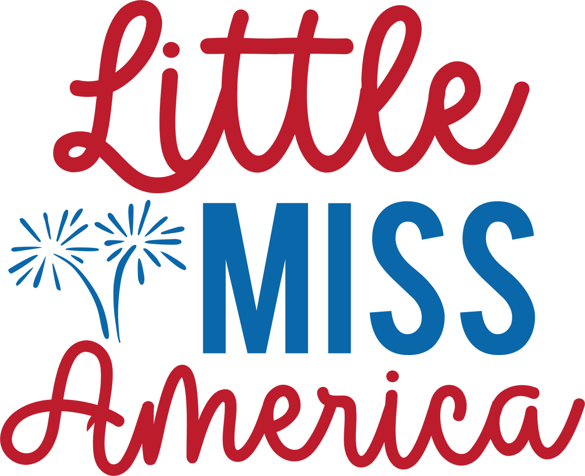 Little Miss America - 1140 Ready to Press DTF Transfer - Buy Bulk DTF
