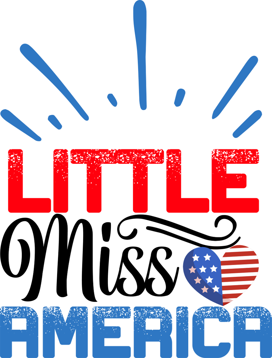 Little Miss America - 1143 Ready to Press DTF Transfer - Buy Bulk DTF