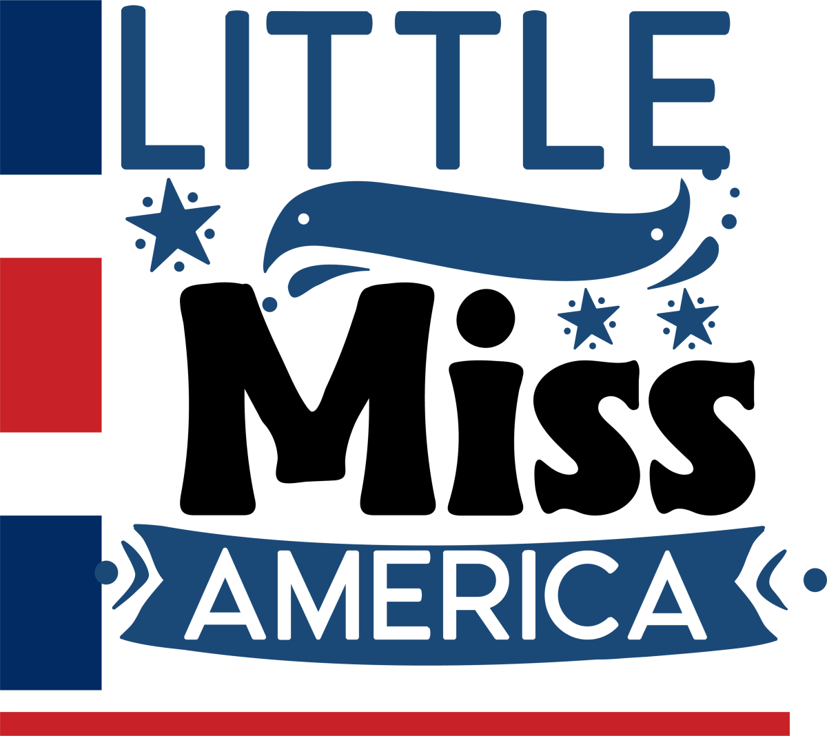 Little Miss America - 1145 Ready to Press DTF Transfer - Buy Bulk DTF