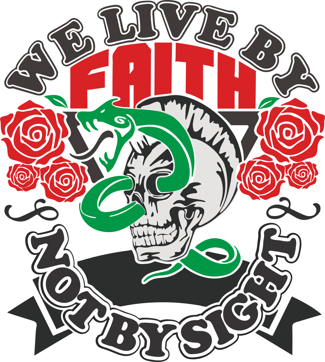 Live By Faith Not By Sight - Ready To Press DTF Transfers - Buy Bulk DTF