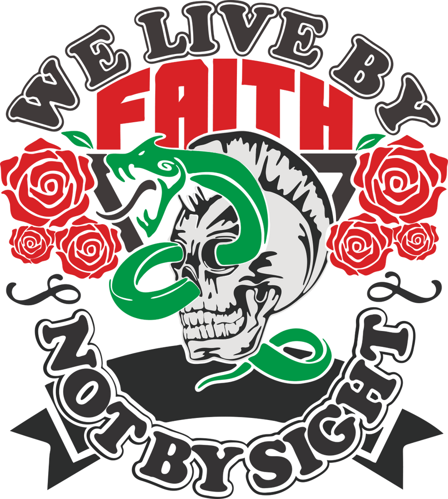 Live By Faith Not By Sight - Ready To Press DTF Transfers - Buy Bulk DTF