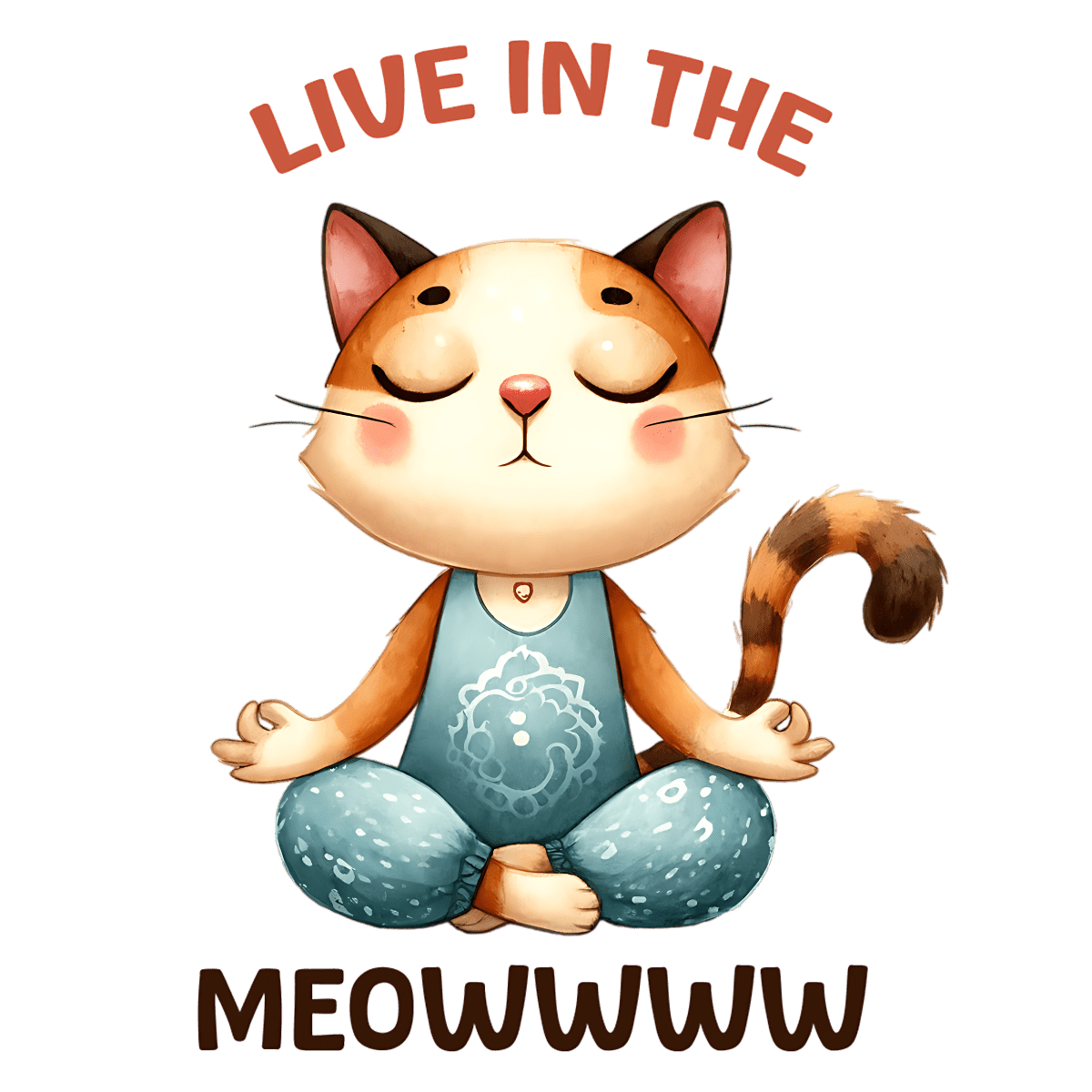 Live In The Meow 2 - Ready To Press DTF Transfers - Buy Bulk DTF