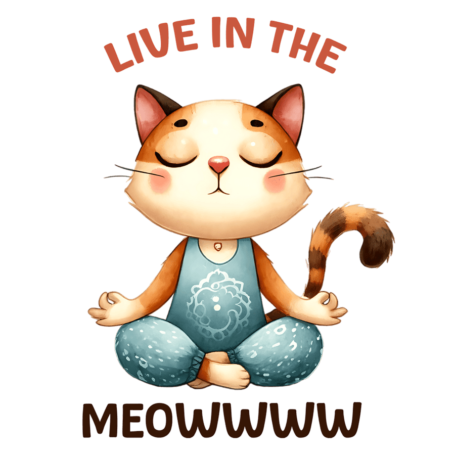 Live In The Meow 2 - Ready To Press DTF Transfers - Buy Bulk DTF