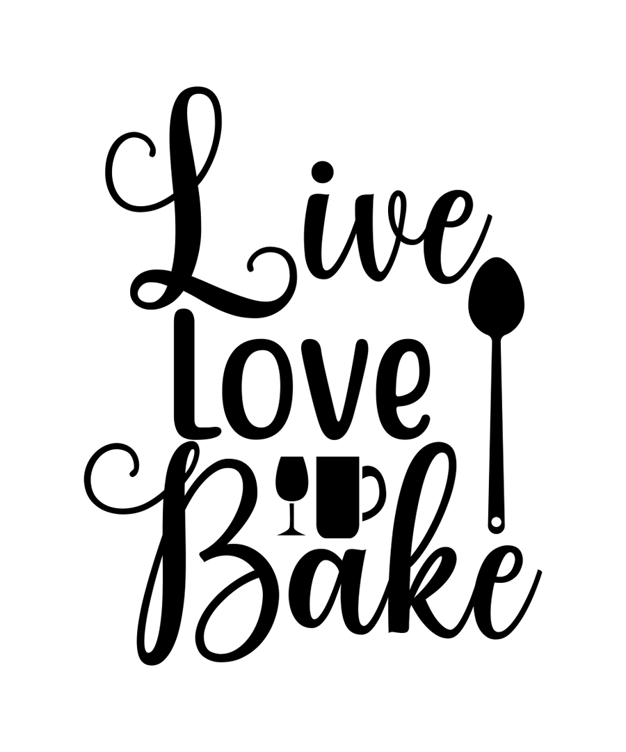 Live Love Bake Ready To Press DTF Transfer - Buy Bulk DTF