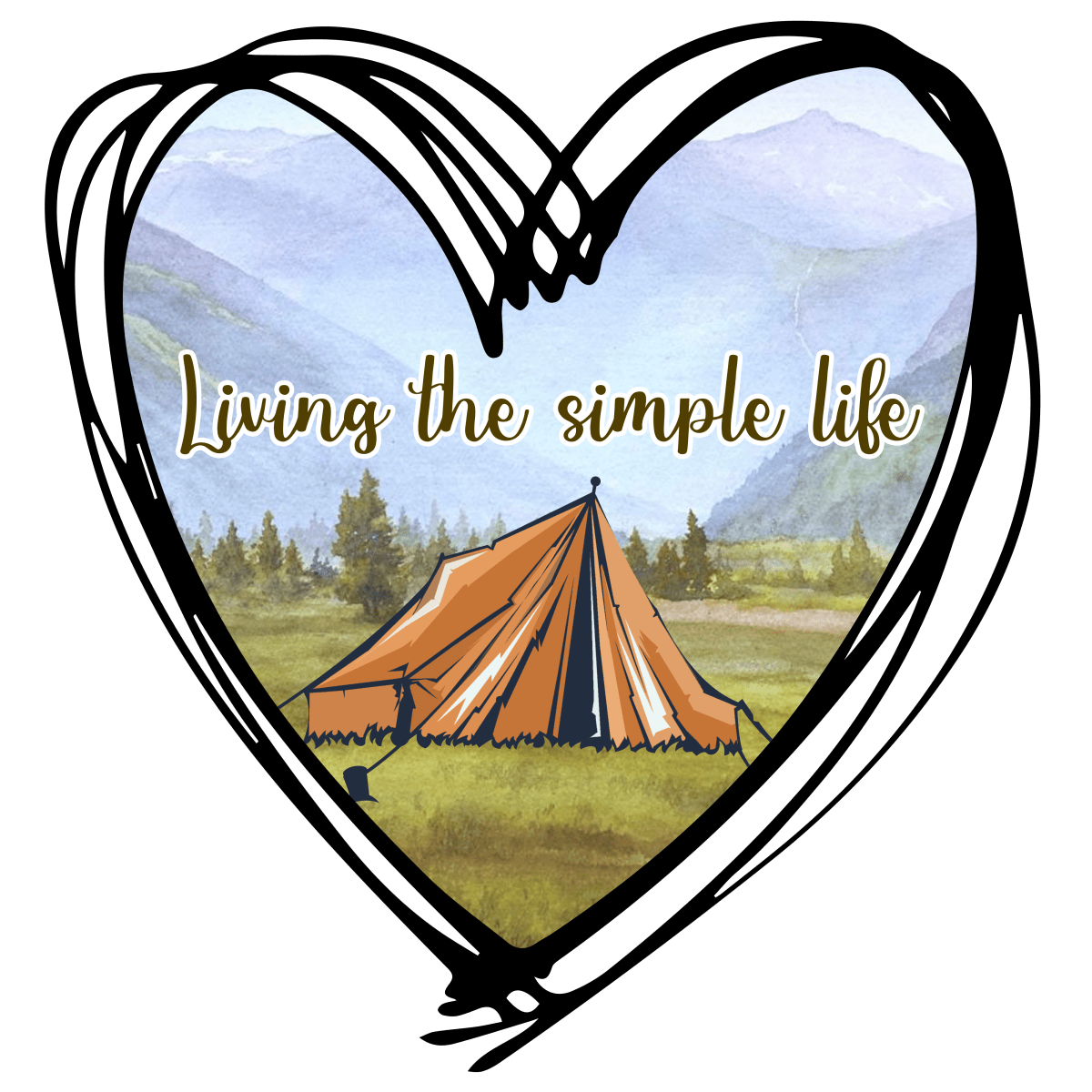 Living - The - Simple - Life - Camping - Ready To Press DTF Transfers - Buy Bulk DTF