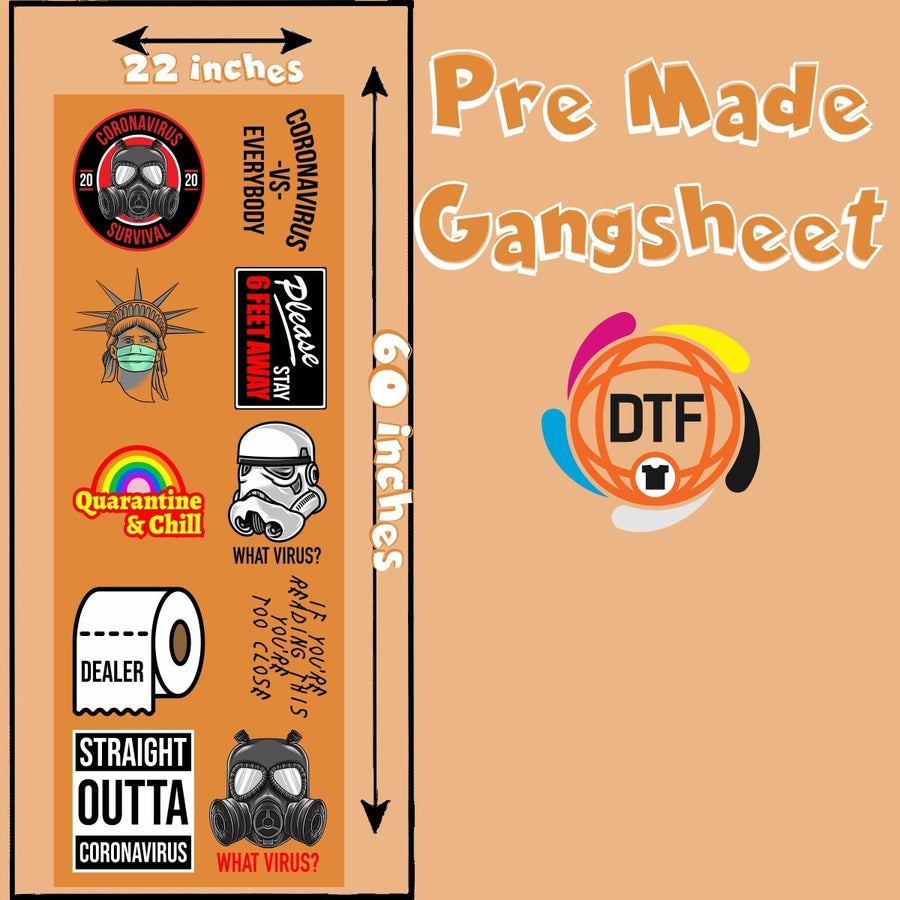 Lockdown Legends Set Premade DTF Gangsheet - Buy Bulk DTF