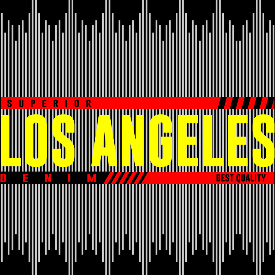 Los Angeles Denim - Ready To Press DTF Transfer - Buy Bulk DTF