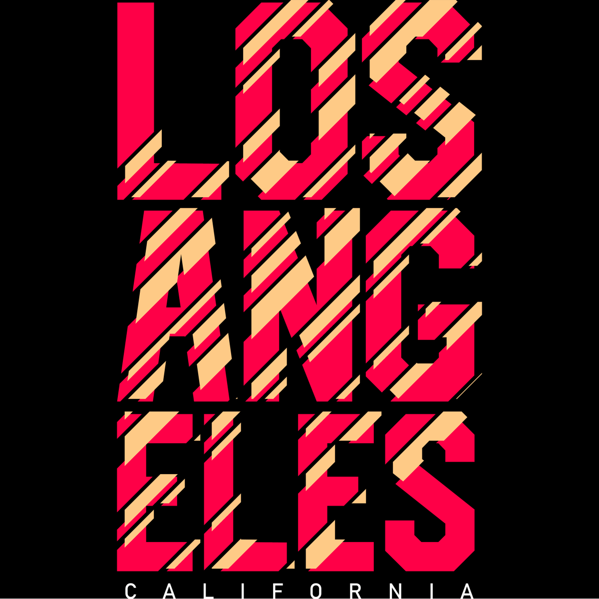 Los Angeles - Stacked - Ready To Press DTF Transfer - Buy Bulk DTF