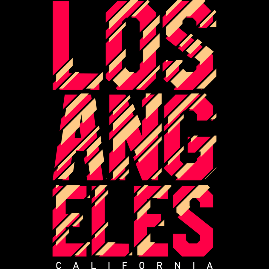 Los Angeles - Stacked - Ready To Press DTF Transfer - Buy Bulk DTF
