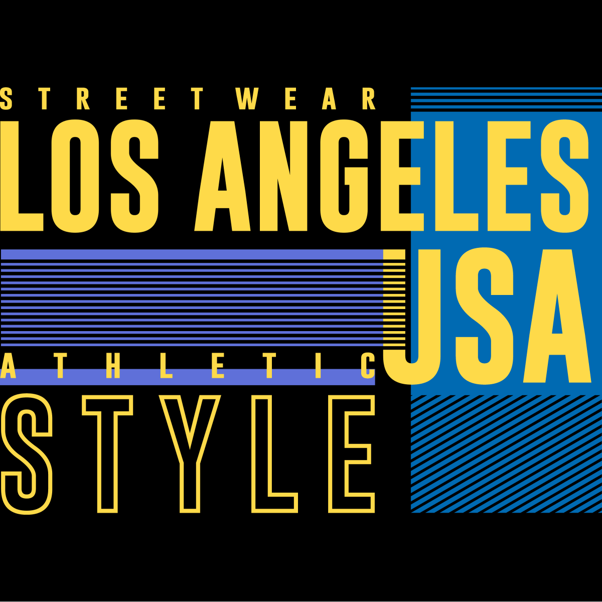 Los Angeles USA - Streetwear Style - Ready To Press DTF Transfer - Buy Bulk DTF