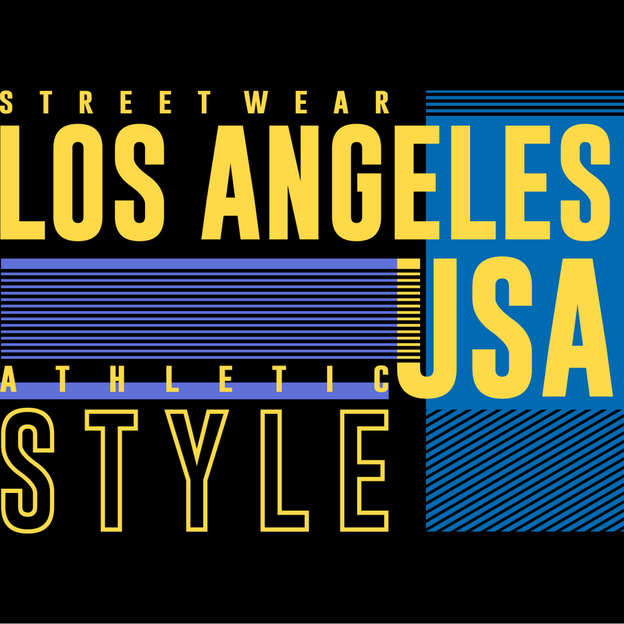 Los Angeles USA - Streetwear Style - Ready To Press DTF Transfer - Buy Bulk DTF